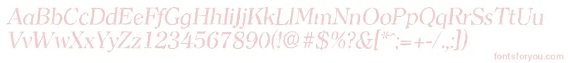 ClearfaceantiqueItalic Font – Pink Fonts on White Background