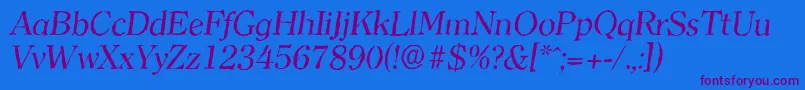 ClearfaceantiqueItalic Font – Purple Fonts on Blue Background