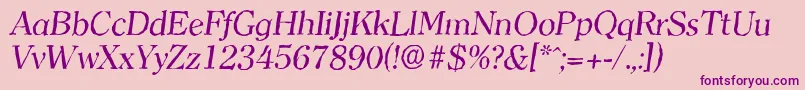 ClearfaceantiqueItalic Font – Purple Fonts on Pink Background