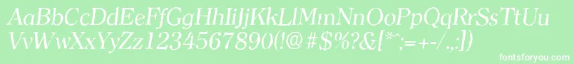 フォントClearfaceantiqueItalic – 緑の背景に白い文字
