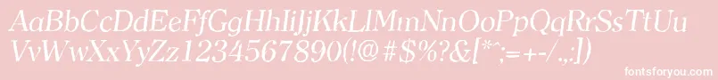 ClearfaceantiqueItalic Font – White Fonts on Pink Background