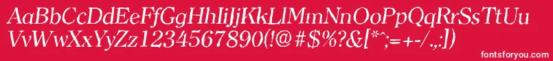 ClearfaceantiqueItalic Font – White Fonts on Red Background