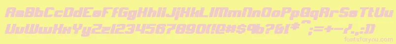 ClarkBoldItalic Font – Pink Fonts on Yellow Background