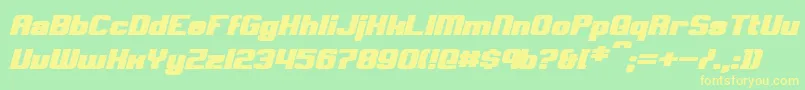 ClarkBoldItalic Font – Yellow Fonts on Green Background