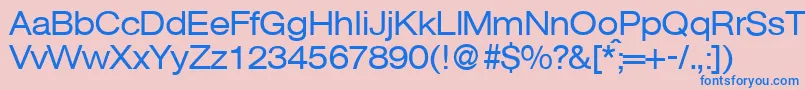 AgentextdbNormal Font – Blue Fonts on Pink Background