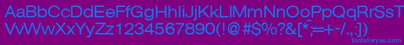 AgentextdbNormal Font – Blue Fonts on Purple Background