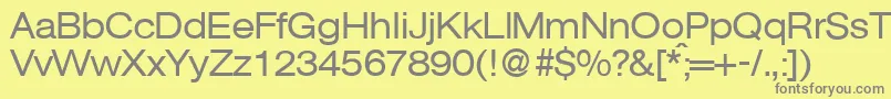 AgentextdbNormal Font – Gray Fonts on Yellow Background