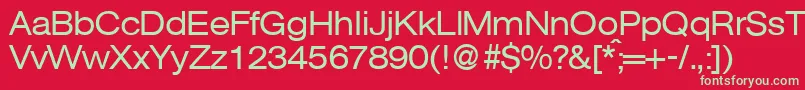 AgentextdbNormal Font – Green Fonts on Red Background