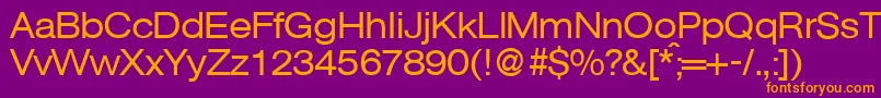 Шрифт AgentextdbNormal – оранжевые шрифты на фиолетовом фоне