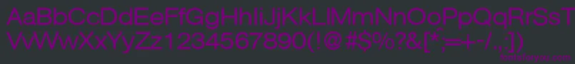 フォントAgentextdbNormal – 黒い背景に紫のフォント
