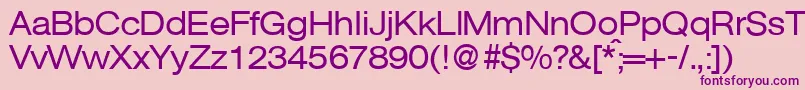 AgentextdbNormal Font – Purple Fonts on Pink Background