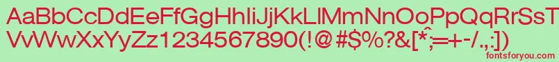 AgentextdbNormal Font – Red Fonts on Green Background
