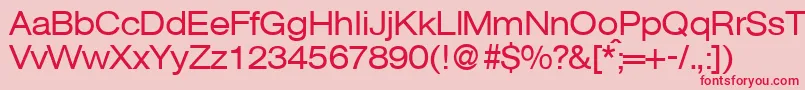 AgentextdbNormal Font – Red Fonts on Pink Background