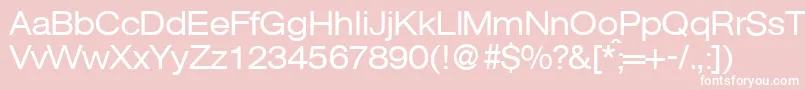 フォントAgentextdbNormal – ピンクの背景に白い文字