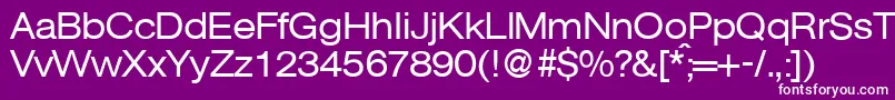 フォントAgentextdbNormal – 紫の背景に白い文字