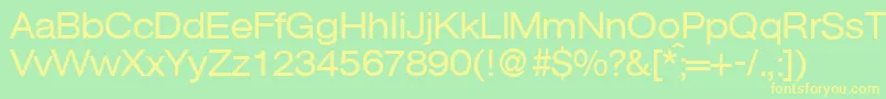 AgentextdbNormal Font – Yellow Fonts on Green Background