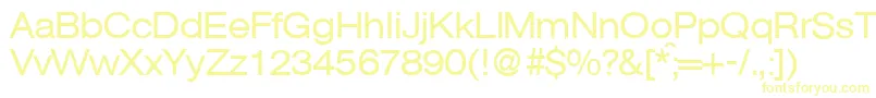 AgentextdbNormal-fontti – keltaiset fontit valkoisella taustalla
