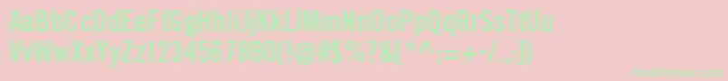 TraditionellsansBold Font – Green Fonts on Pink Background