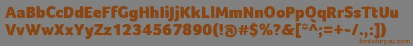FocoBlack Font – Brown Fonts on Gray Background