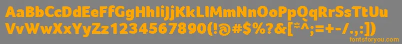 FocoBlack Font – Orange Fonts on Gray Background
