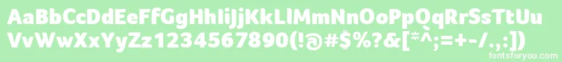 FocoBlack Font – White Fonts on Green Background