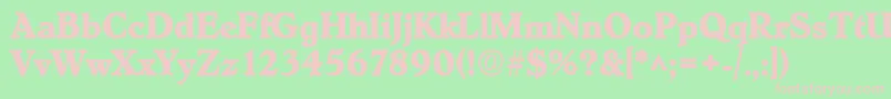 HobokenlhBold Font – Pink Fonts on Green Background