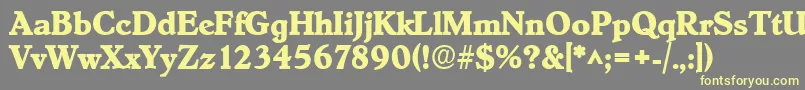 HobokenlhBold Font – Yellow Fonts on Gray Background