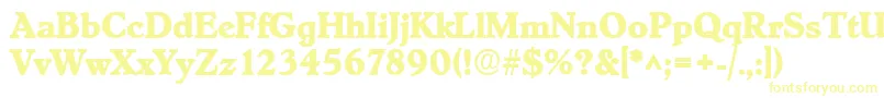 HobokenlhBold Font – Yellow Fonts on White Background