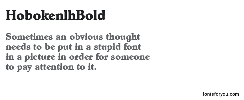 Review of the HobokenlhBold Font