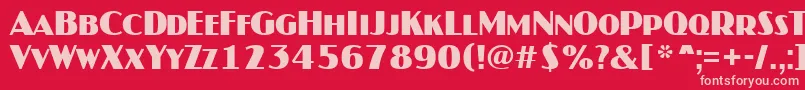 Jasper1 Font – Pink Fonts on Red Background