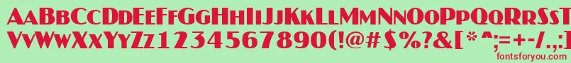Jasper1 Font – Red Fonts on Green Background
