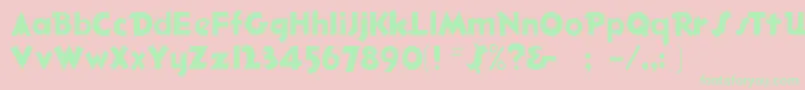 HotshotRegular Font – Green Fonts on Pink Background