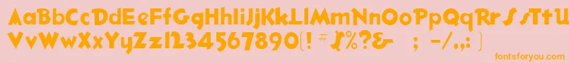 HotshotRegular Font – Orange Fonts on Pink Background