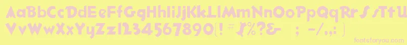 HotshotRegular Font – Pink Fonts on Yellow Background