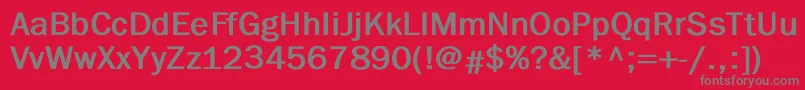 FranklingothicBold Font – Gray Fonts on Red Background