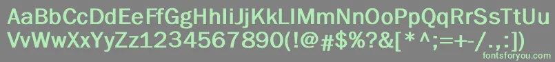 FranklingothicBold Font – Green Fonts on Gray Background