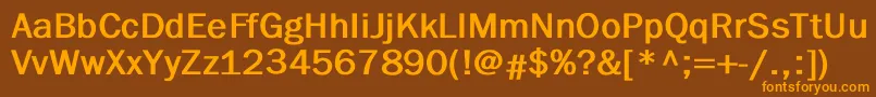 Saiba mais sobre a fonte FranklingothicBold Fonte FranklingothicBold – fontes laranjas em um fundo marrom
