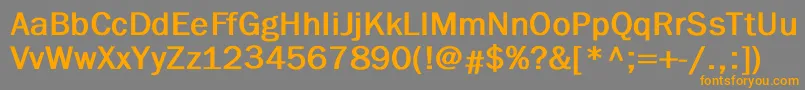 FranklingothicBold Font – Orange Fonts on Gray Background