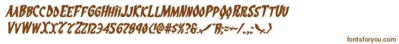Eskindarexpandital-fontti – ruskeat fontit valkoisella taustalla