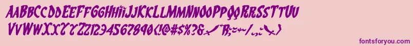 Eskindarexpandital Font – Purple Fonts on Pink Background