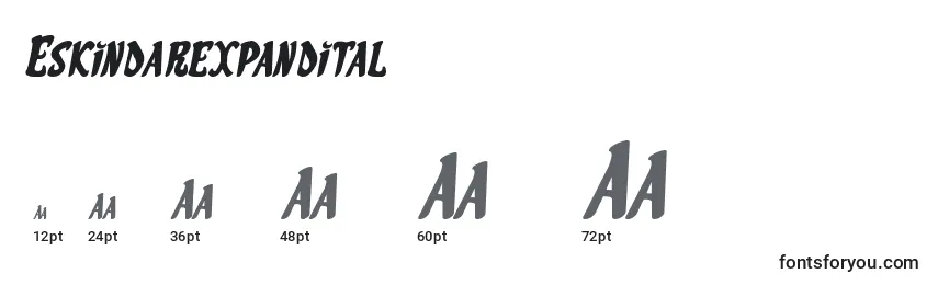 Eskindarexpandital Font Sizes
