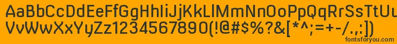 MilibusrgRegular Font – Black Fonts on Orange Background