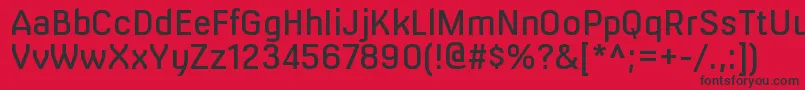 MilibusrgRegular Font – Black Fonts on Red Background