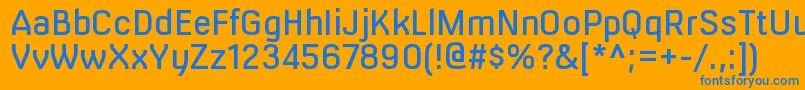 MilibusrgRegular Font – Blue Fonts on Orange Background