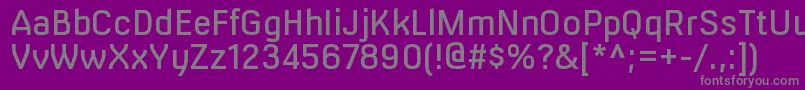 フォントMilibusrgRegular – 紫の背景に灰色の文字
