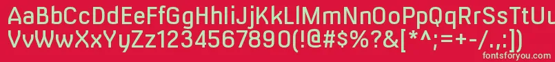 MilibusrgRegular Font – Green Fonts on Red Background