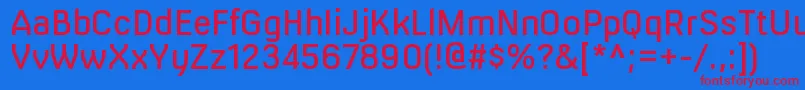 MilibusrgRegular Font – Red Fonts on Blue Background