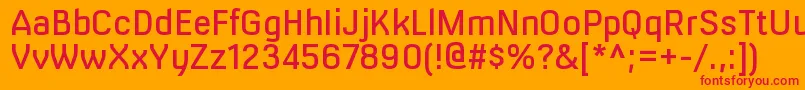 MilibusrgRegular Font – Red Fonts on Orange Background