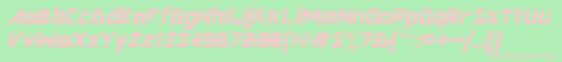 NimroddisplaysskBolditalic Font – Pink Fonts on Green Background