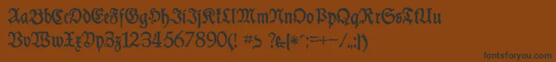 SchneiderBuchDeutschTrashFree Font – Black Fonts on Brown Background